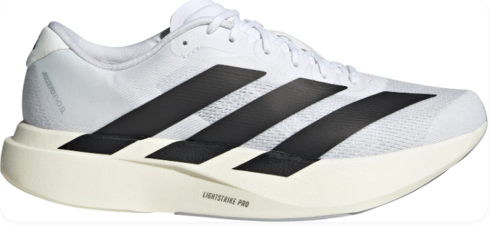 adidas Adizero EVO SL Men's White Running Shoes | Stride Interval