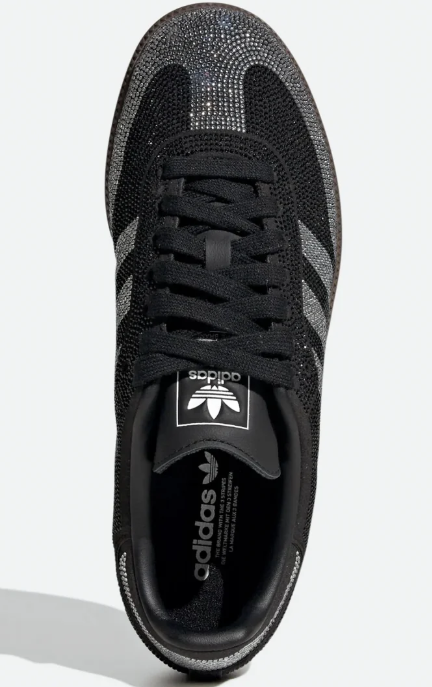 adidas Samba OG Rhinestone Women's 'Black Silver' | Midnight Facet