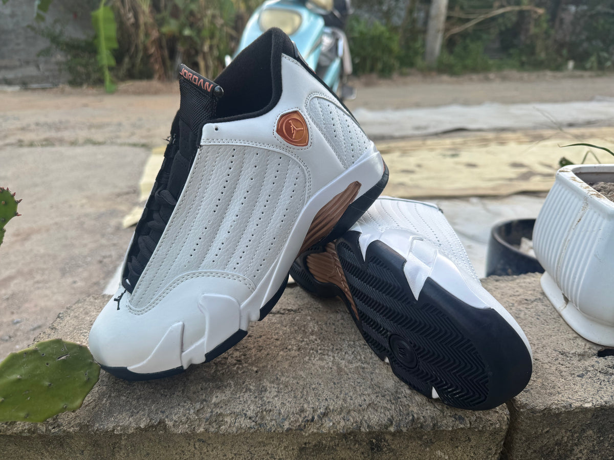 Air Jordan 14 Retro White Gold | Gilded Perspective