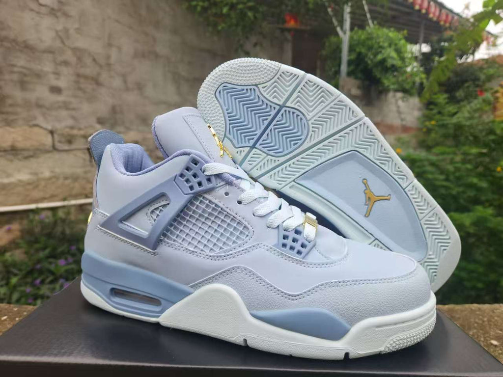 Air Jordan 4 Retro Grey-Blue Sneakers | Slate Current