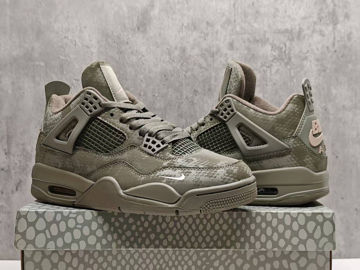 Air Jordan 4 Retro Military Mamba Custom Olive Black | Olive Afterimage