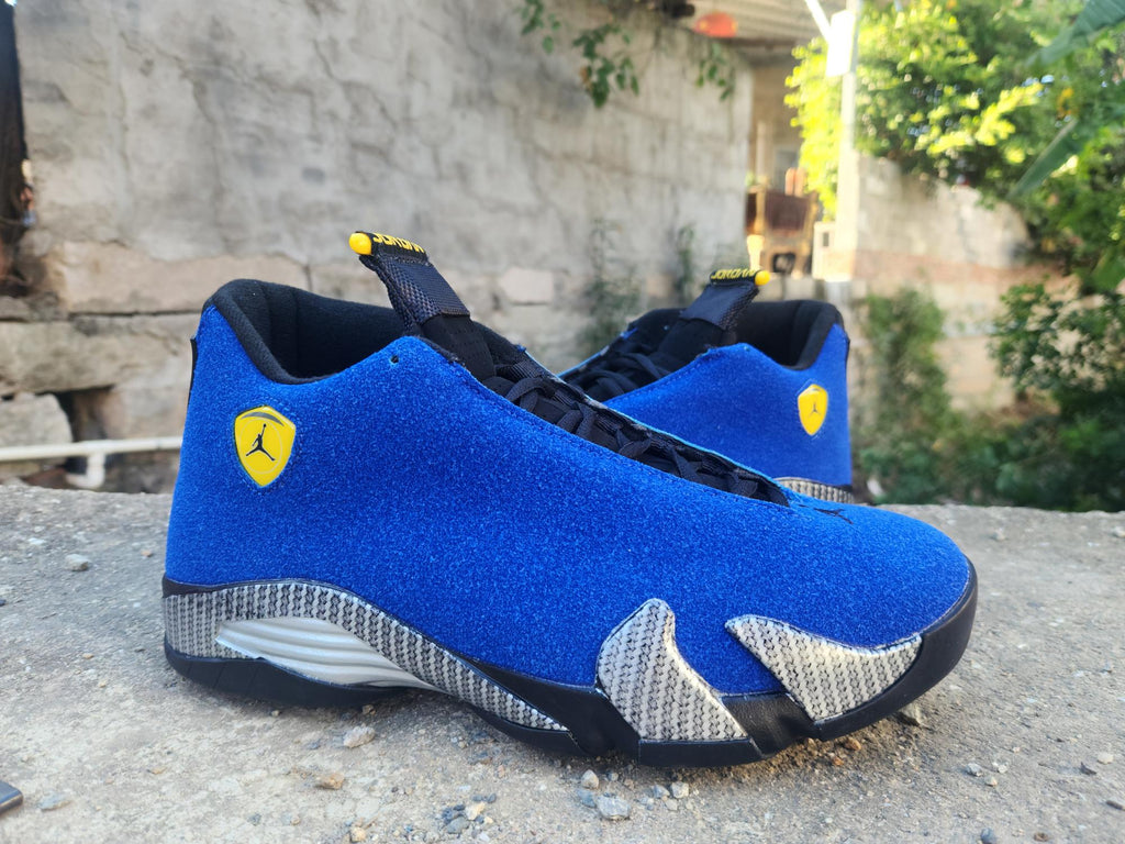 Air Jordan 14 Retro Blue Black | Blue Vector