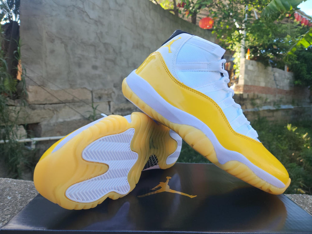 Air Jordan 11 White Yellow Sneakers | Citrus Solstice