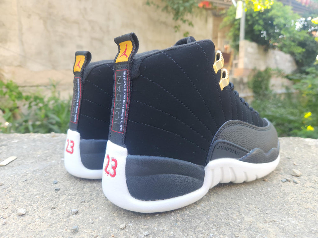 Air Jordan 12 Retro Black-White-Gold Men's | Aurum Typeset