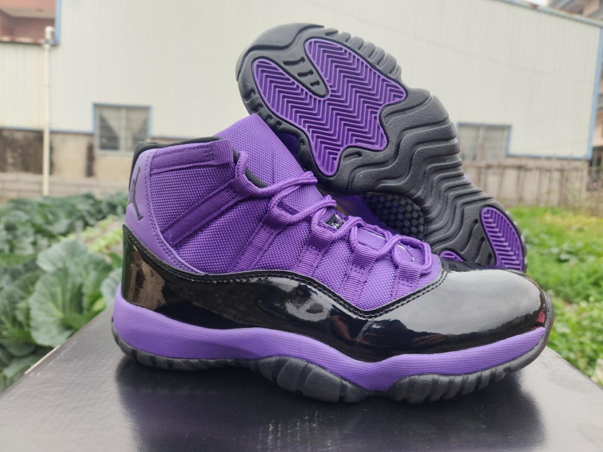 Air Jordan 11 Retro Black-Purple Men's | Amethyst Frame