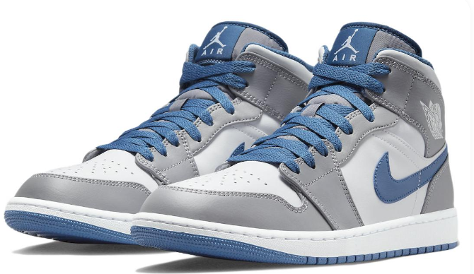 Air Jordan 1 Mid 'Cement Grey True Blue' DQ8426-014 | Blueprint Junction