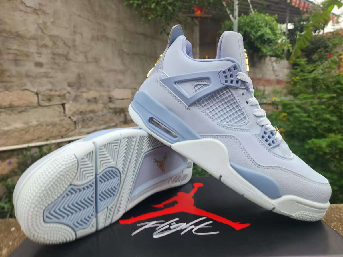 Air Jordan 4 Retro Grey-Blue Sneakers | Slate Current