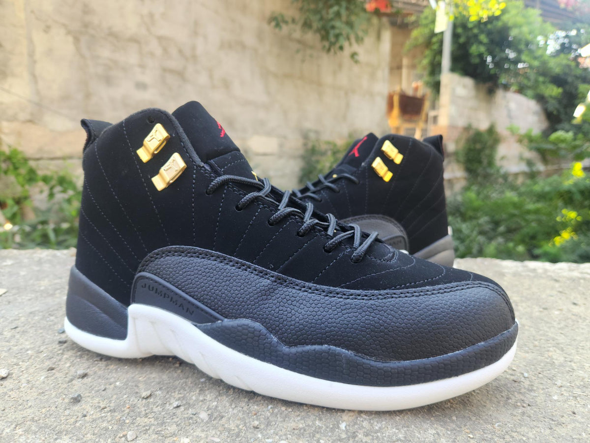 Air Jordan 12 Retro Black-White-Gold Men's | Aurum Typeset