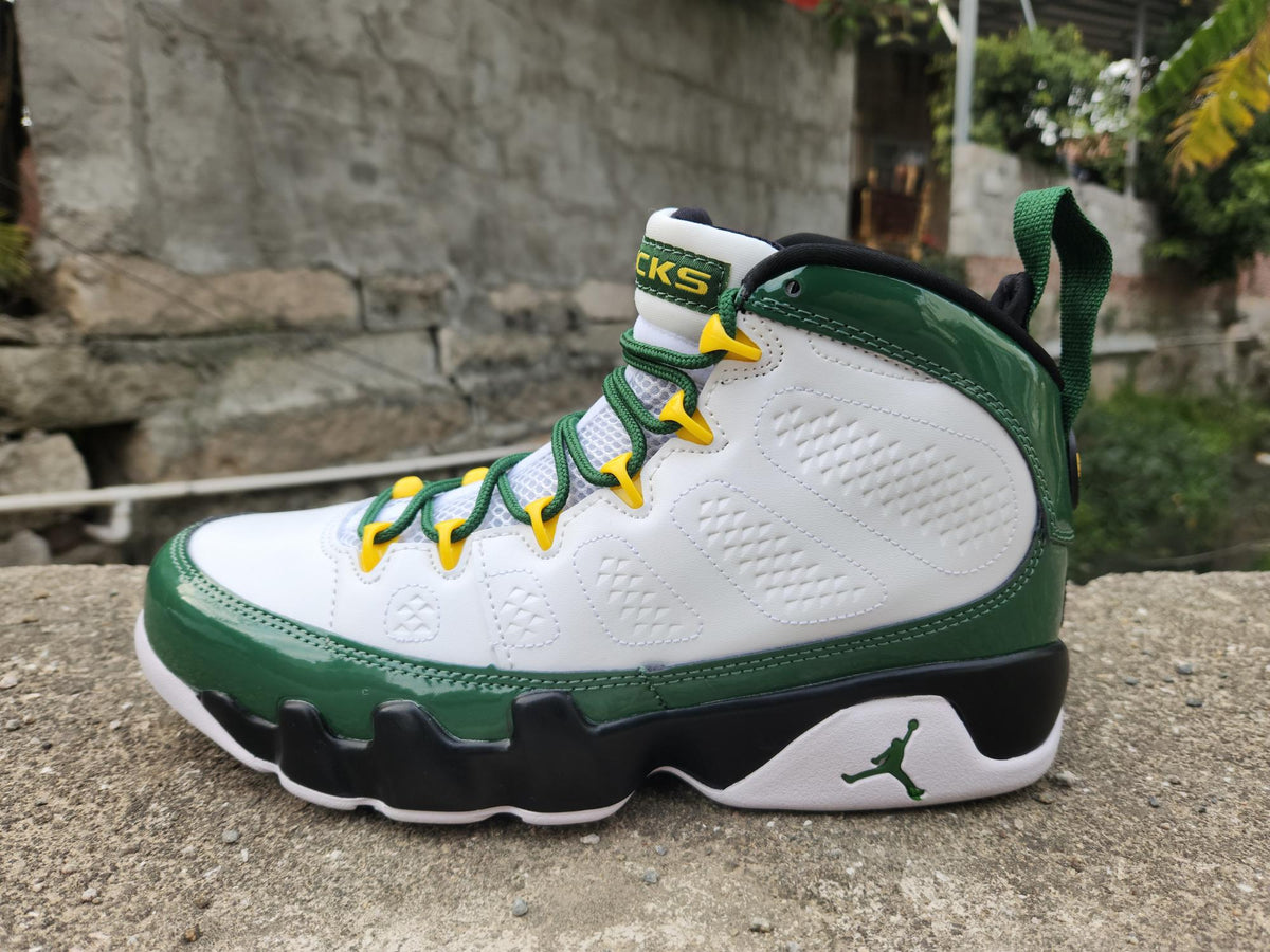 Air Jordan 9 White Green Sneakers | Canopy Interlude