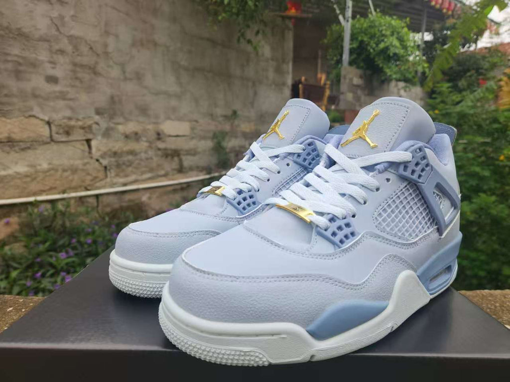 Air Jordan 4 Retro Grey-Blue Sneakers | Slate Current
