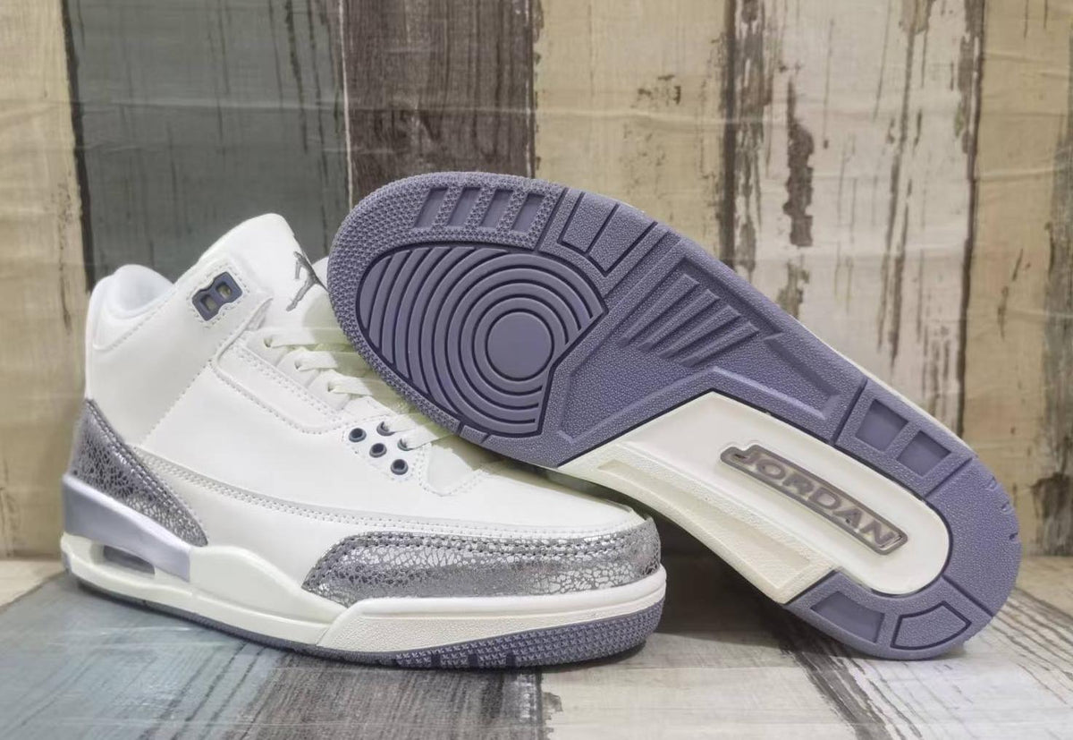 Air Jordan 3 Retro Beige-Silver Men's | Linen Alloy