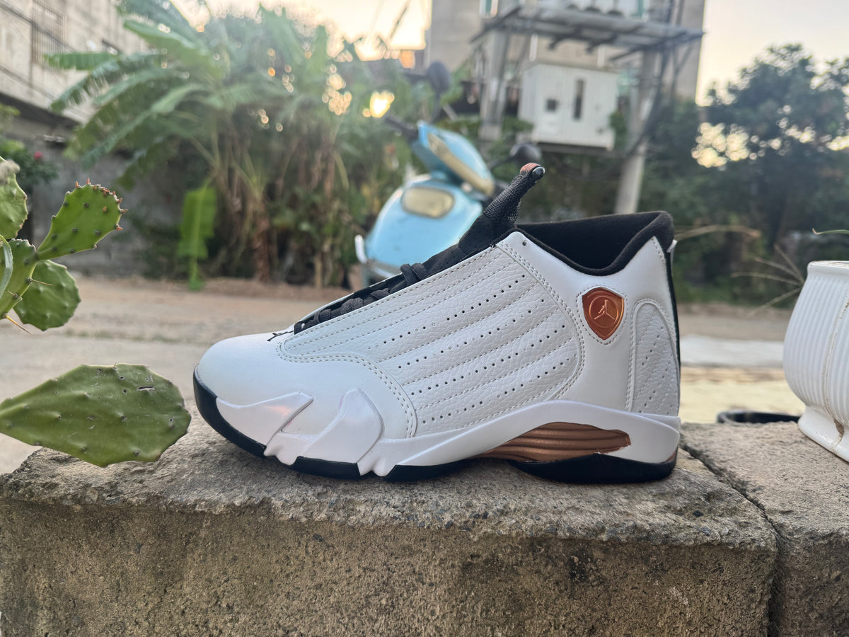 Air Jordan 14 Retro White Gold | Gilded Perspective