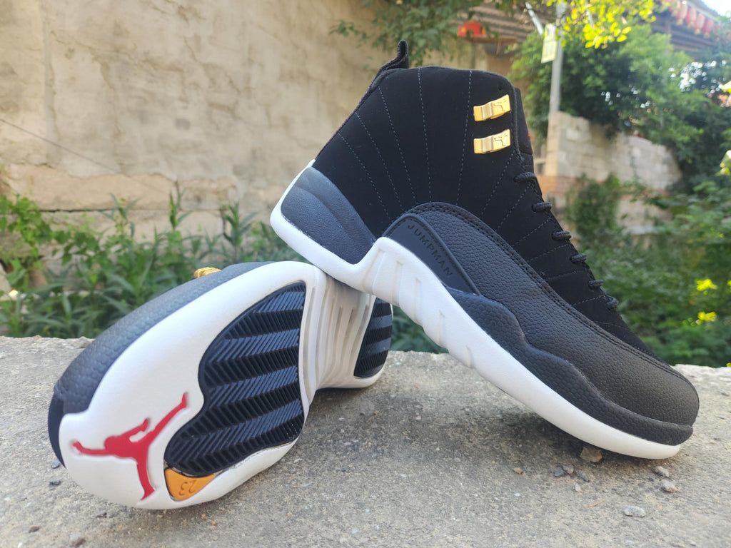 Air Jordan 12 Retro Black-White-Gold Men's | Aurum Typeset