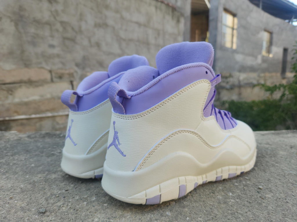 Air Jordan 10 White Purple Sneakers | Violet Overture