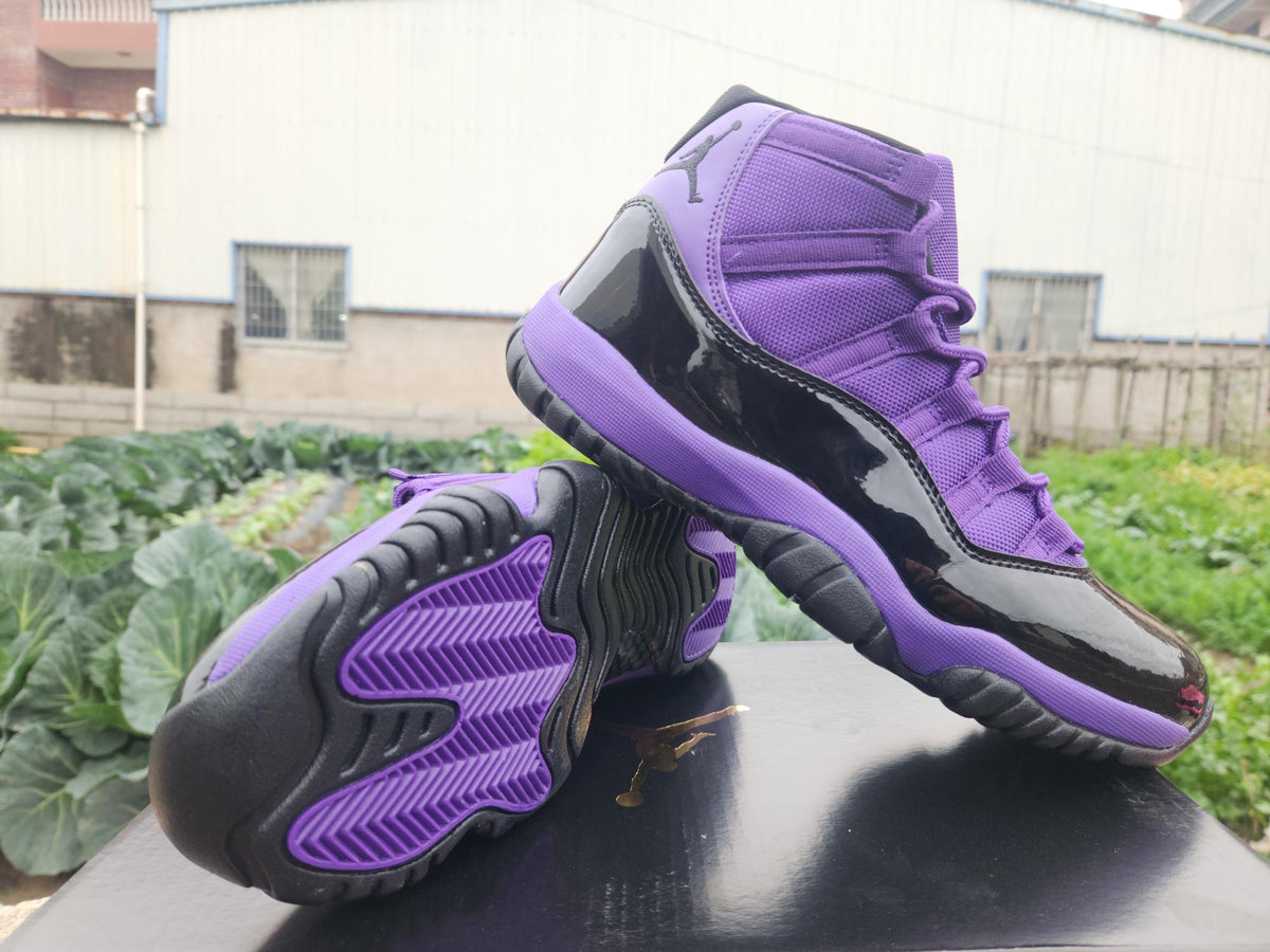 Air Jordan 11 Retro Black-Purple Men's | Amethyst Frame