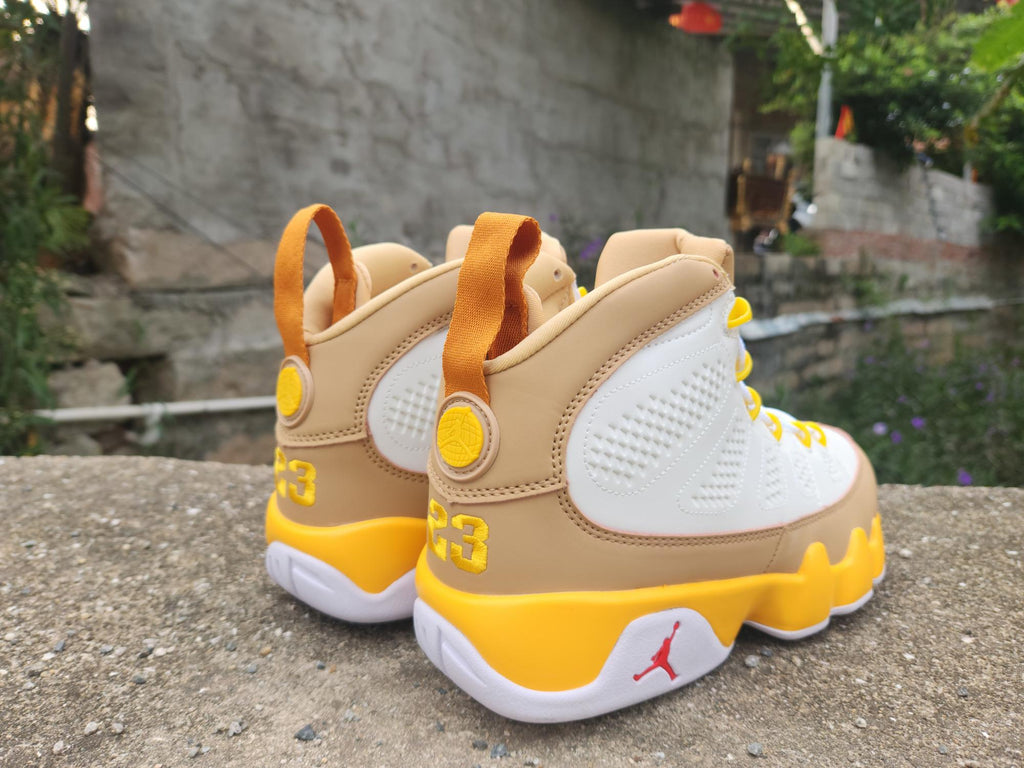 Air Jordan 9 White Ochre Sneakers | Ochre Daybreak