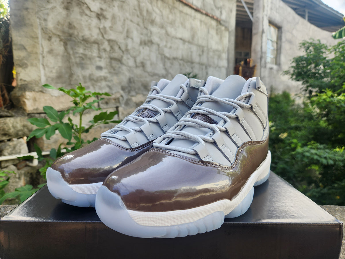 Air Jordan 11 Brown-Grey Men's Sneakers | Earthen Interlude
