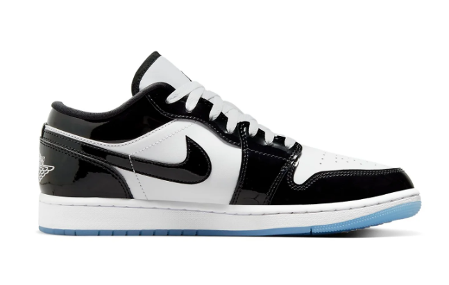 Air Jordan 1 Low SE Black White Concord | Contrast Note