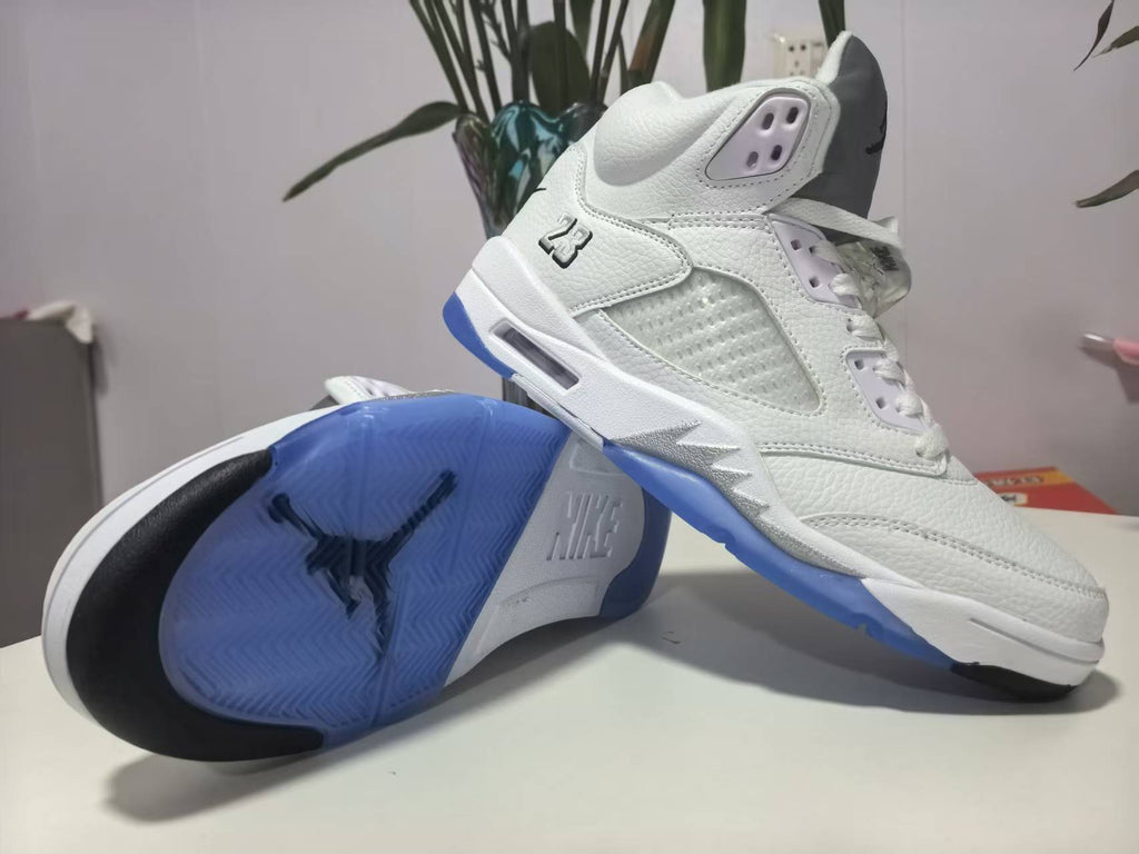 Air Jordan 5 Retro White Metallic Silver | Silver Cadence