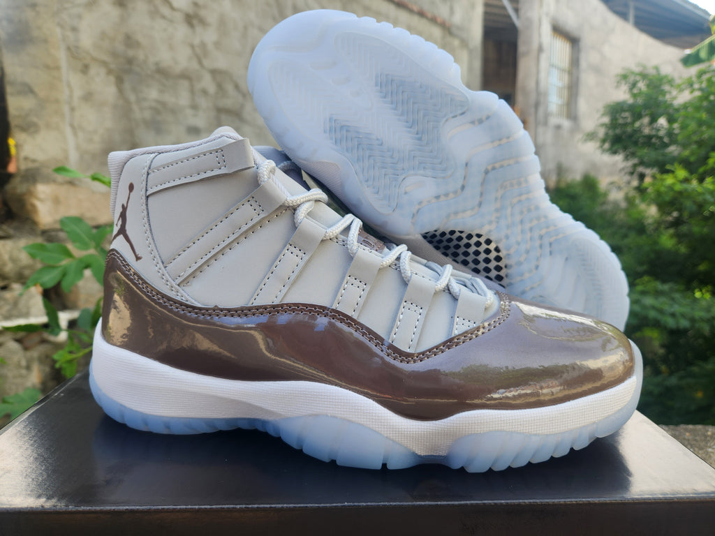 Air Jordan 11 Brown-Grey Men's Sneakers | Earthen Interlude