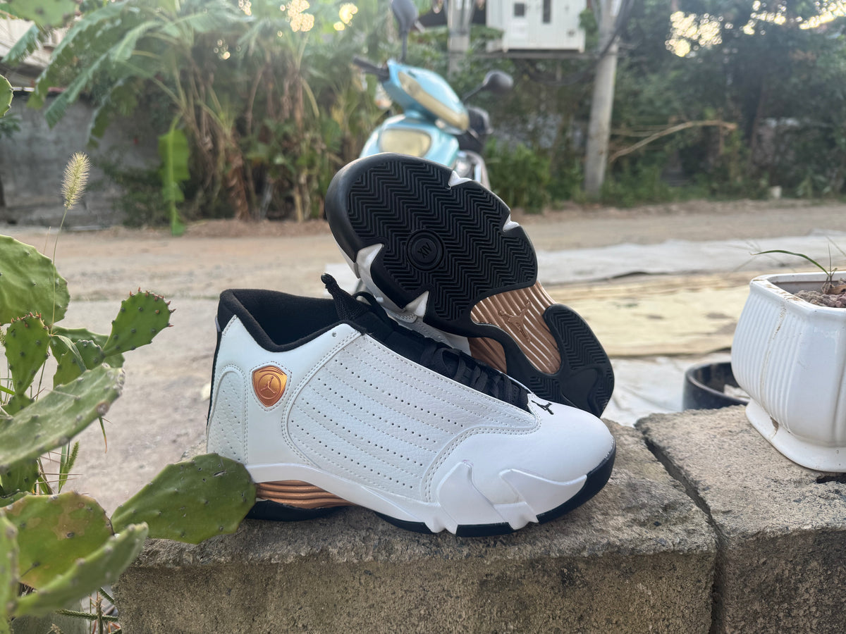 Air Jordan 14 Retro White Gold | Gilded Perspective