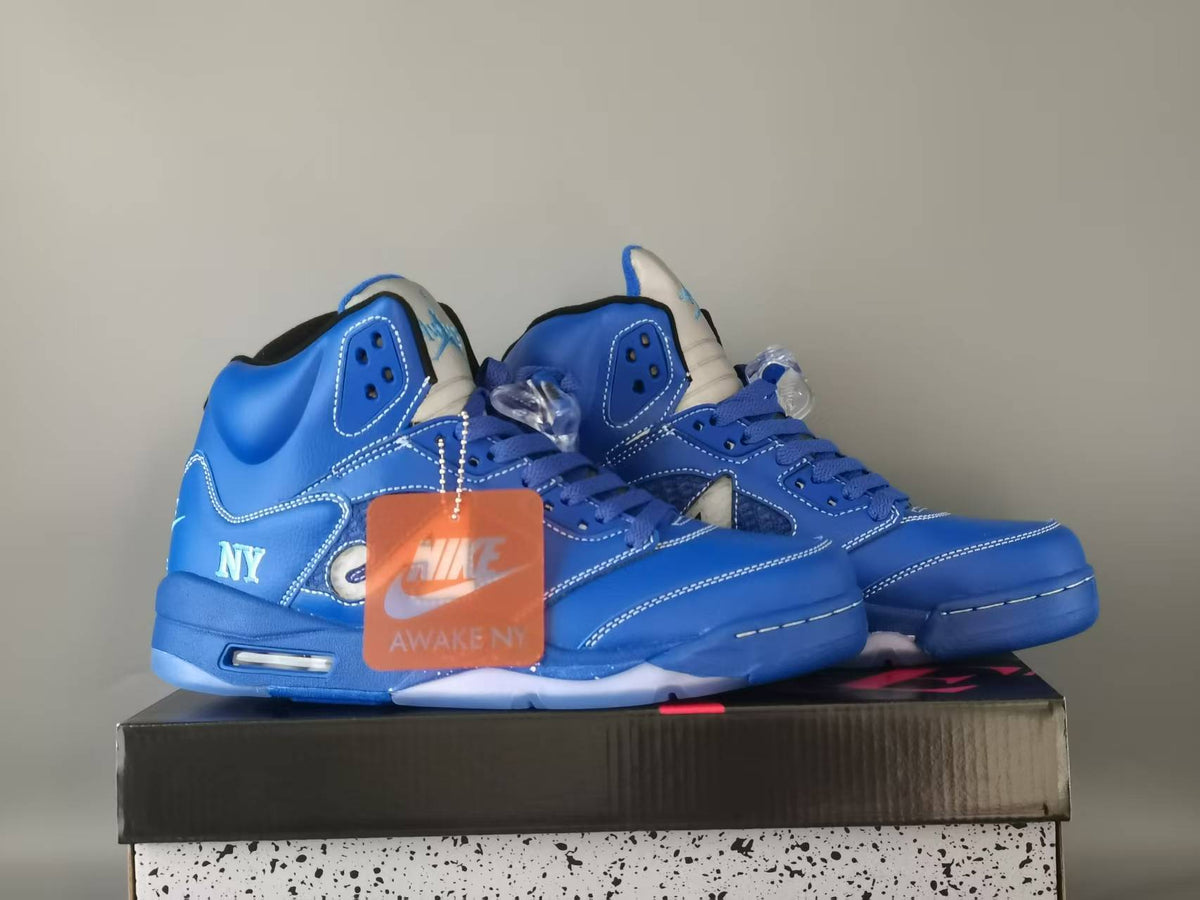 Air Jordan 5 Retro NY Arctic Blue/Black | Frostline Borough