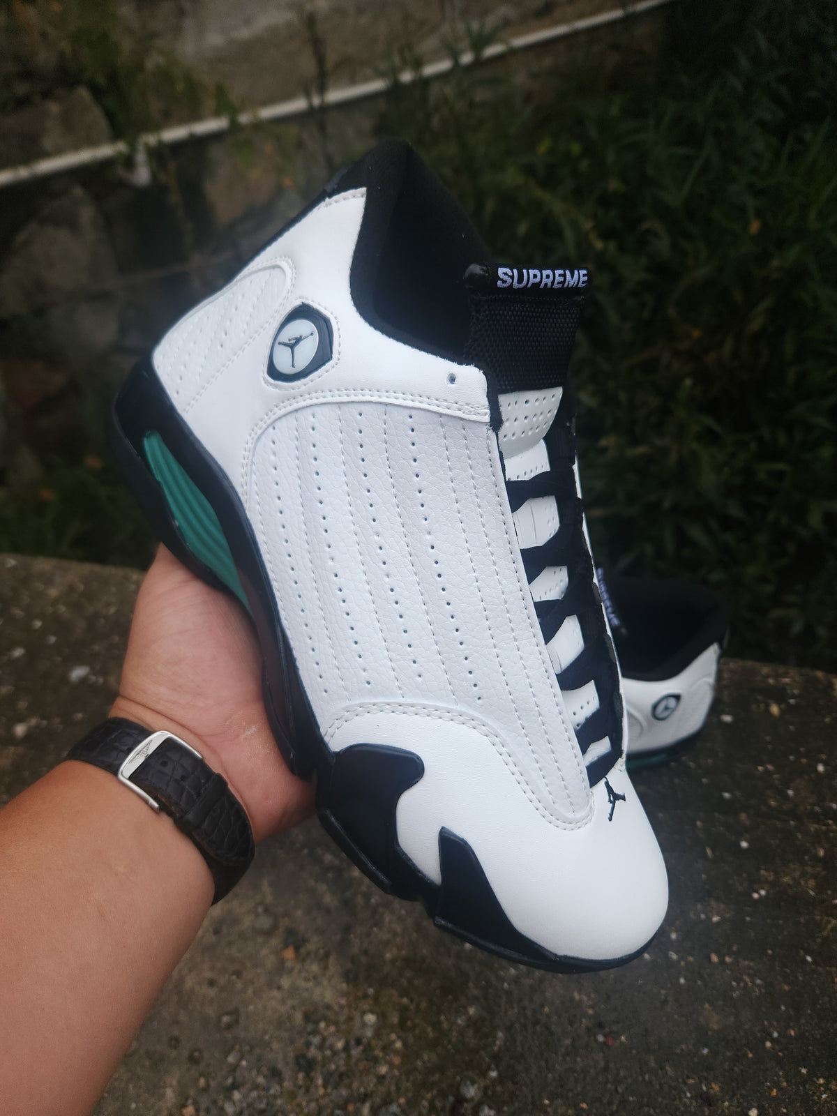 Air Jordan 14 Retro White/Black/Green | Verdant Apex