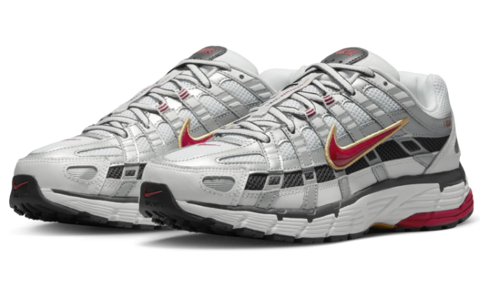 Nike P-6000 CNPT Women's Metallic Silver Red BV1021-101 | Scarlet Frequency