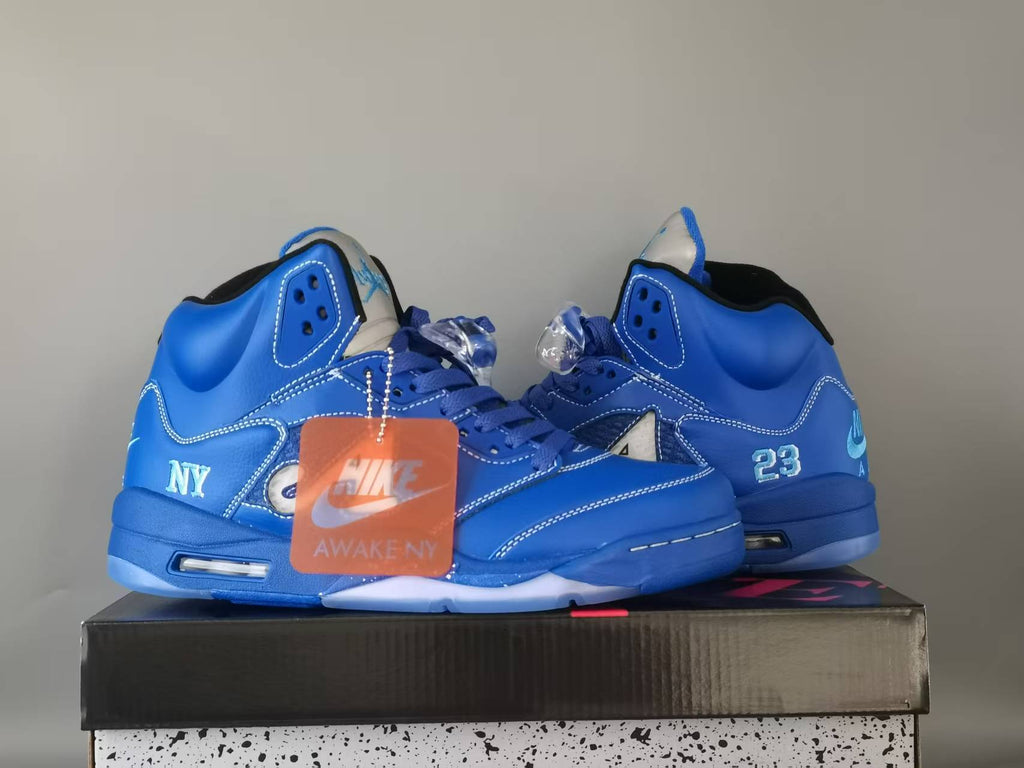 Air Jordan 5 Retro NY Arctic Blue/Black | Frostline Borough