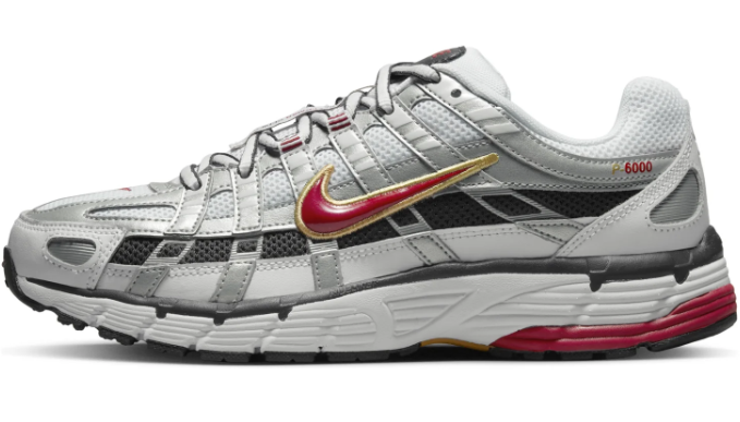 Nike P-6000 CNPT Women's Metallic Silver Red BV1021-101 | Scarlet Frequency