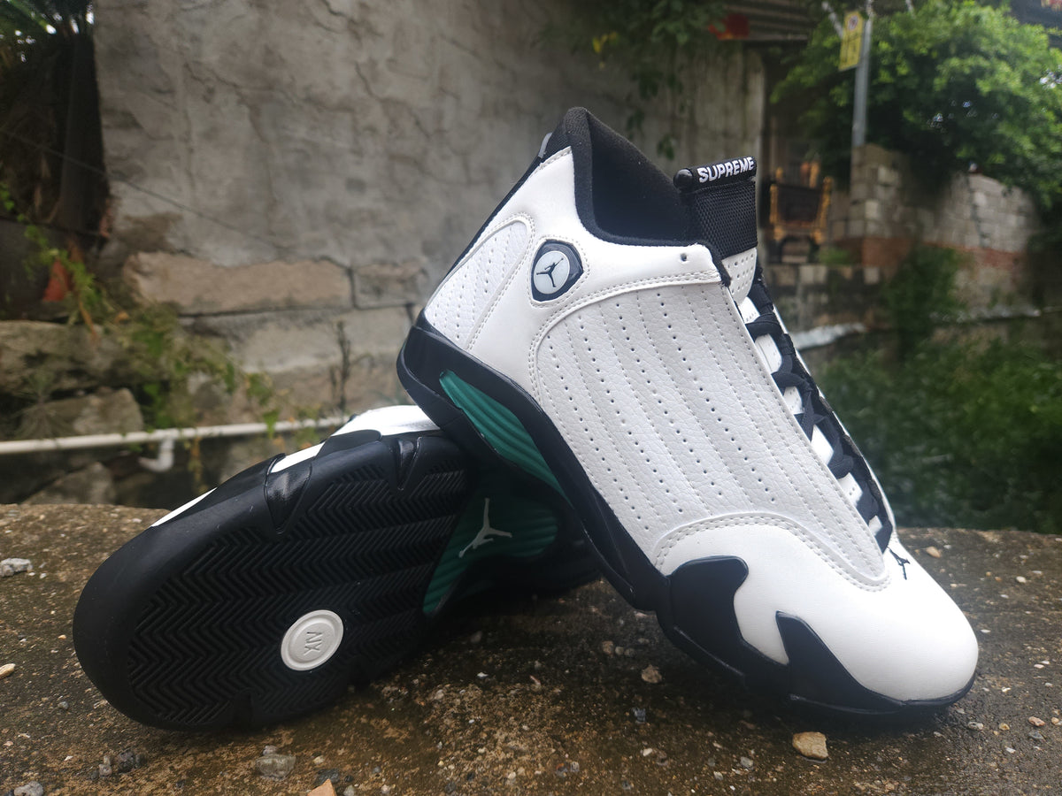 Air Jordan 14 Retro White/Black/Green | Verdant Apex
