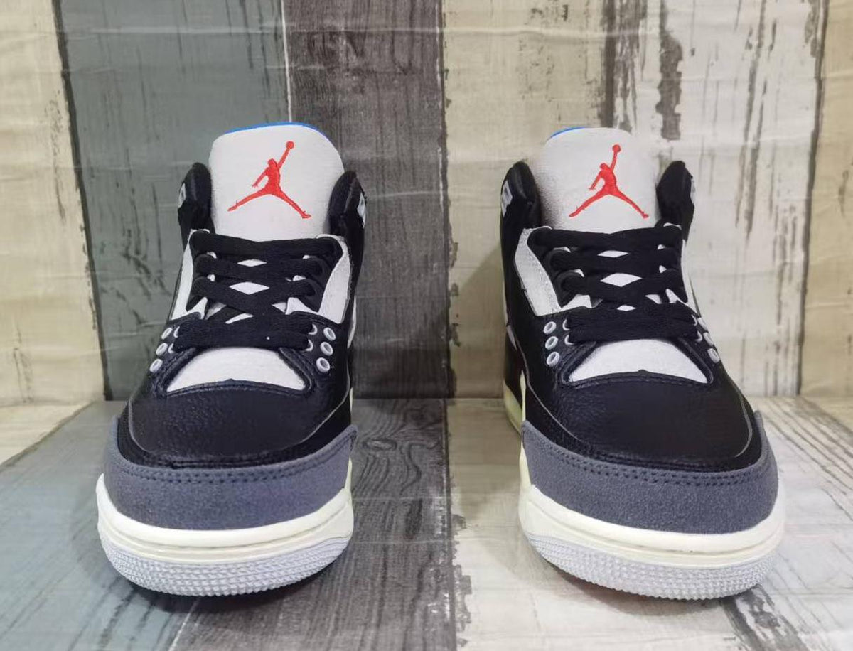 Air Jordan 3 Retro Black-Blue-Red Men's | Voltage District
