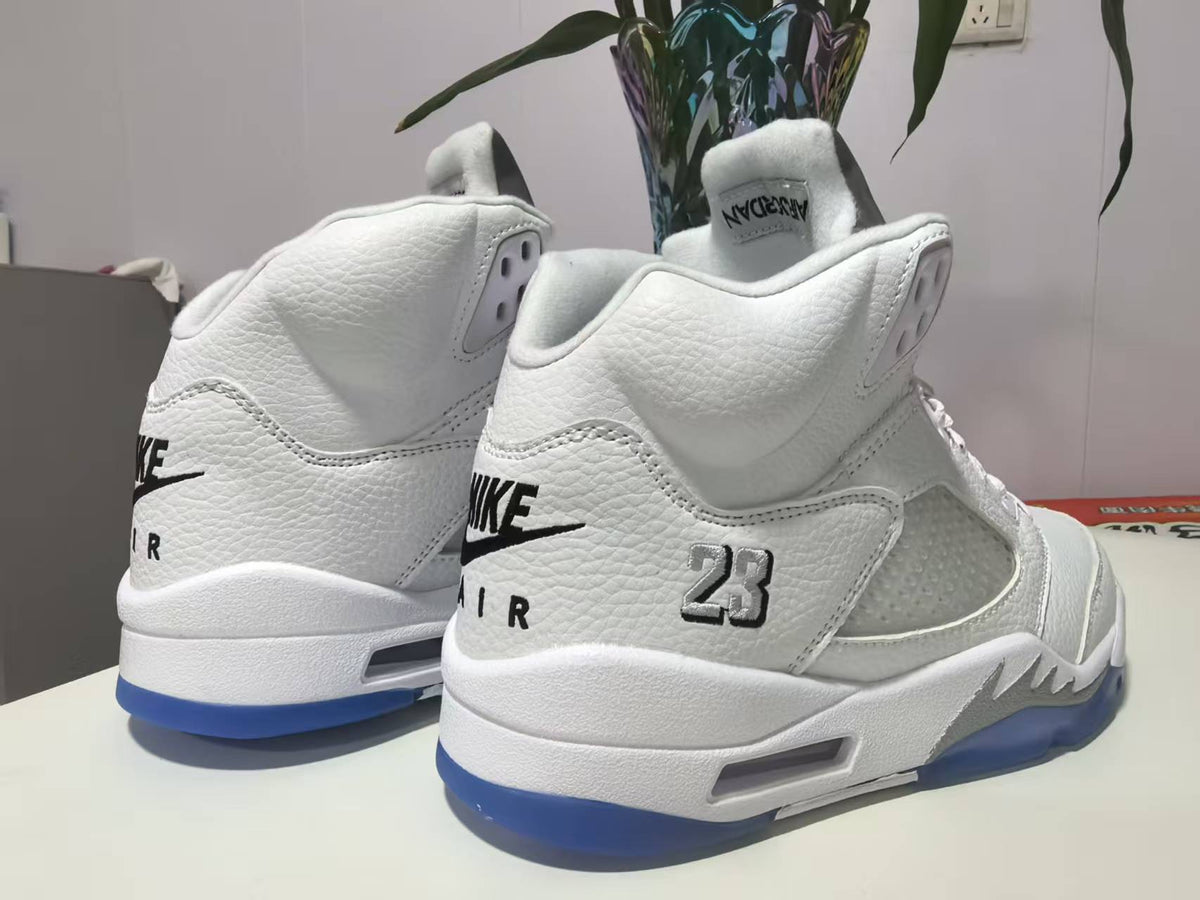 Air Jordan 5 Retro White Metallic Silver | Silver Cadence