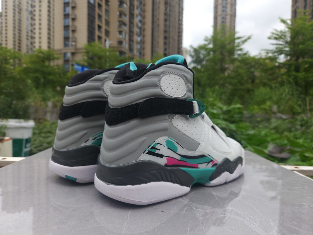 Air Jordan 8 Retro White-Grey-Green | Verdant Balance