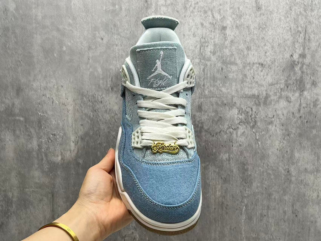 Air Jordan 4 Retro Denim Blue Sneakers | Blue Hour Studio