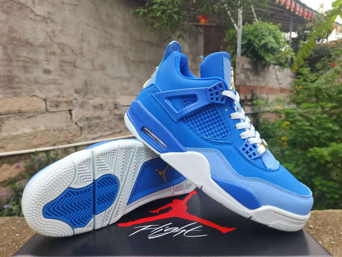 Air Jordan 4 Retro Royal-Blue-Gold | Cobalt Crest