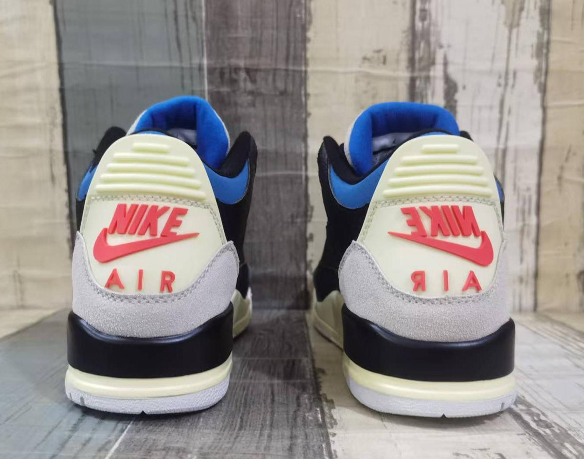 Air Jordan 3 Retro Black-Blue-Red Men's | Voltage District