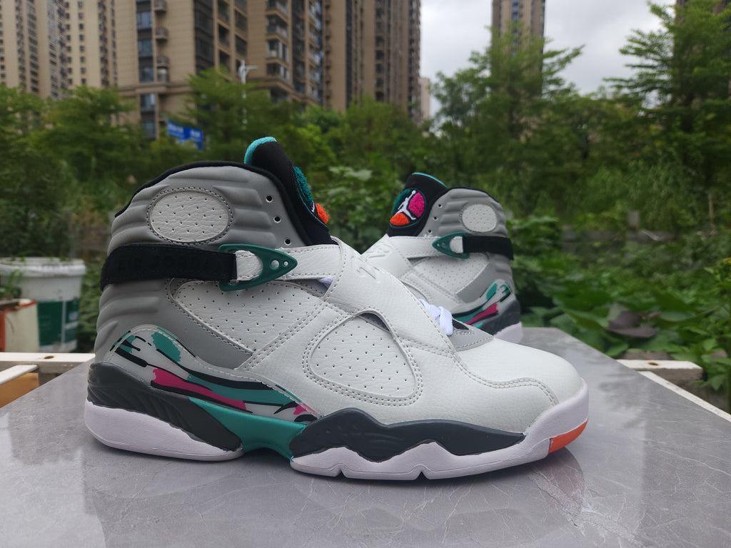 Air Jordan 8 Retro White-Grey-Green | Verdant Balance