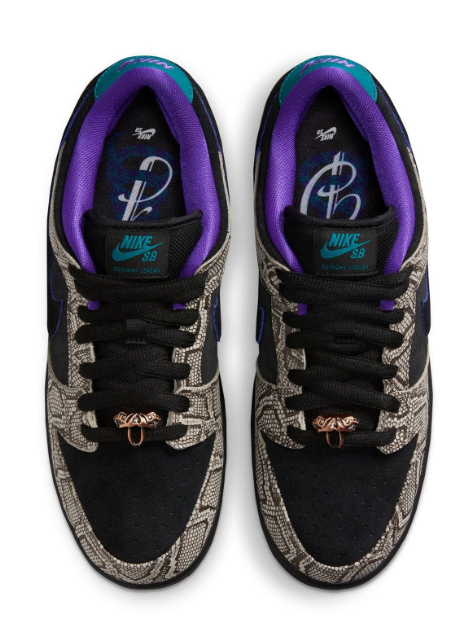 Nike SB Dunk Low Dashawn Jordan “Serpent Verse” | Snake Skin Black / Fierce Purple