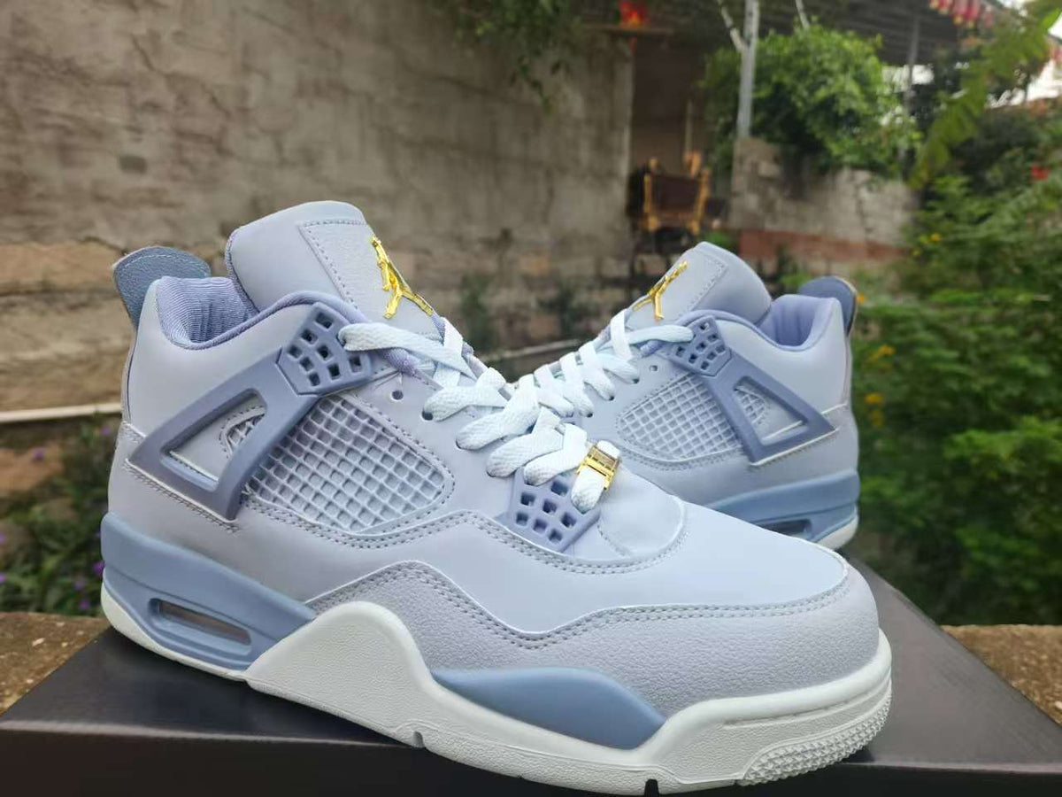 Air Jordan 4 Retro Grey-Blue Sneakers | Slate Current