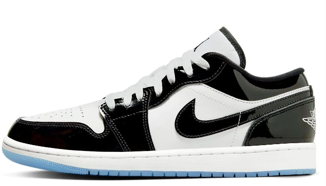 Air Jordan 1 Low SE Black White Concord | Contrast Note