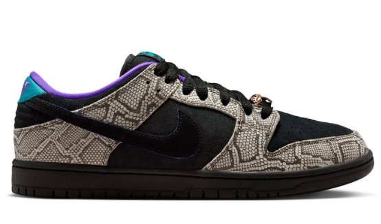 Nike SB Dunk Low Dashawn Jordan “Serpent Verse” | Snake Skin Black / Fierce Purple