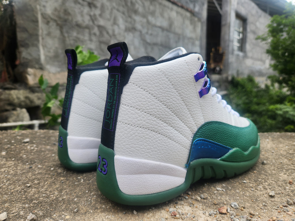 Air Jordan 12 White Green Men's Sneakers | Verdant Tempo