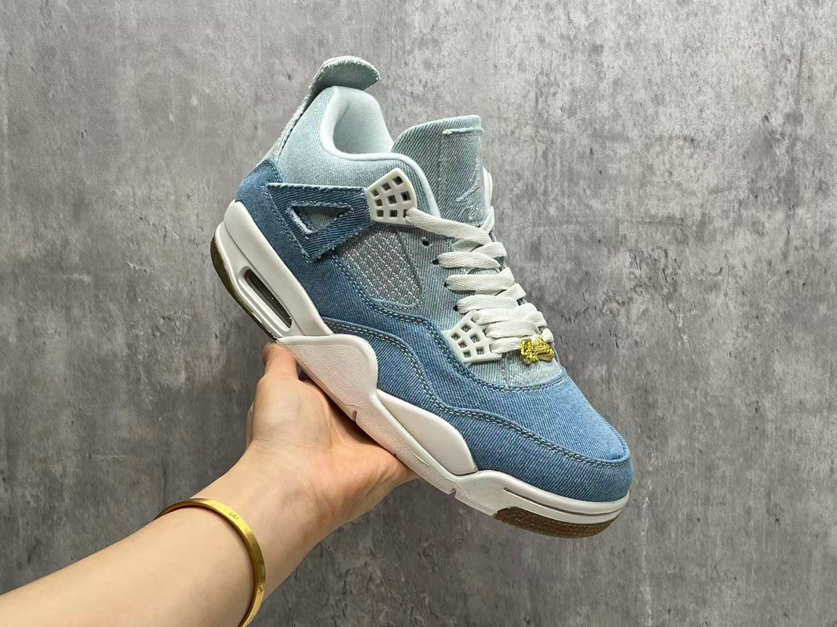 Air Jordan 4 Retro Denim Blue Sneakers | Blue Hour Studio